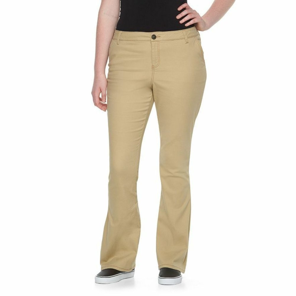 so kohls khaki boot cut pants juniors 3 uniform